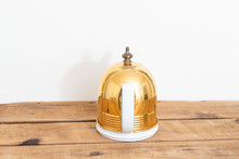 Load image into Gallery viewer, Hall China Teapot with Copper Insulator Cover Vintage Tea Kettle - Eagle&#39;s Eye Finds
