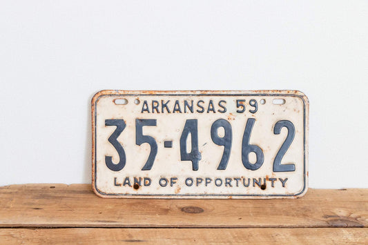 Arkansas 1959 License Plate Vintage Wall Hanging Decor - Eagle's Eye Finds