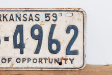 Load image into Gallery viewer, Arkansas 1959 License Plate Vintage Wall Hanging Decor - Eagle&#39;s Eye Finds
