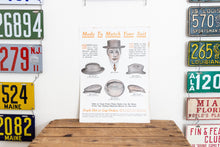 Load image into Gallery viewer, Hat Sample Fabric Advertising Ephemera Vintage 1916 Tailoring Ad Sign - Eagle&#39;s Eye Finds
