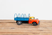 Load image into Gallery viewer, Tin Friction Farm Truck Vintage ASC Japan Litho Covered Stake Truck - Eagle&#39;s Eye Finds
