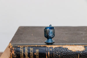 Mini Cup Trophy Vintage Blue Metal - Eagle's Eye Finds