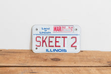 Load image into Gallery viewer, SKEET 2 Illinois 1992 Motorcycle Vanity License Plate Vintage Moped Wall Hanging Decor - Eagle&#39;s Eye Finds
