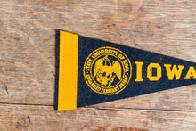 Load image into Gallery viewer, University of Iowa Felt Pennant Vintage Mini College Wall Decor - Eagle&#39;s Eye Finds

