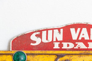 Sun Valley Idaho License Plate Topper Vintage Reflective Automotive Collectible - Eagle's Eye Finds
