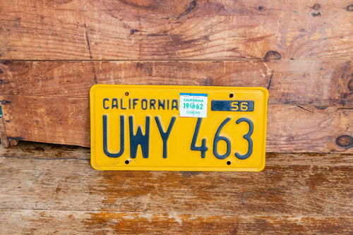 California 1956 License Plate Vintage Wall Hanging Decor - Eagle's Eye Finds