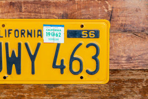 California 1956 License Plate Vintage Wall Hanging Decor - Eagle's Eye Finds