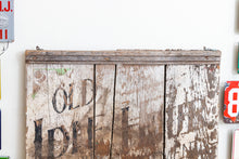 Load image into Gallery viewer, Chippy White Wooden Trade Sign Vintage Idle Hour Apartments Rustic Farmhouse Decor - Eagle&#39;s Eye Finds
