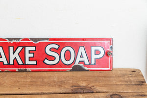 Kirk's Flake Soap Sign Vintage Red Porcelain Bathroom Decor - Eagle's Eye Finds