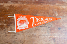 Load image into Gallery viewer, University of Texas Longhorns Felt Pennant Large Vintage College Wall Decor - Eagle&#39;s Eye Finds
