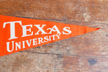 Load image into Gallery viewer, University of Texas Longhorns Felt Pennant Large Vintage College Wall Decor - Eagle&#39;s Eye Finds
