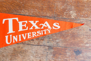 University of Texas Longhorns Felt Pennant Large Vintage College Wall Decor - Eagle's Eye Finds