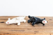 Load image into Gallery viewer, Vinyl Stuffed Bear Vintage Mid-Century Toy - Eagle&#39;s Eye Finds
