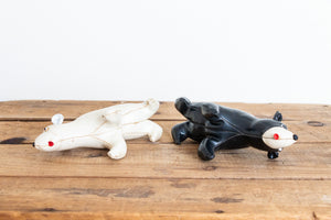 Vinyl Stuffed Bear Vintage Mid-Century Toy - Eagle's Eye Finds