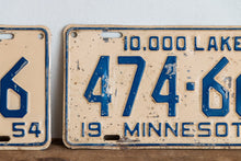 Load image into Gallery viewer, Minnesota 1954 666 License Plate Pair Vintage Wall Hanging Decor - Eagle&#39;s Eye Finds
