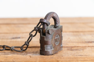 Yale Bell Systems Lock Vintage Bronze Lever and Tumbler Padlock - Eagle's Eye Finds