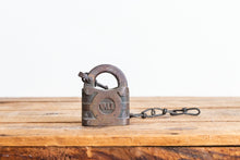 Load image into Gallery viewer, Yale Bell Systems Lock Vintage Bronze Lever and Tumbler Padlock - Eagle&#39;s Eye Finds
