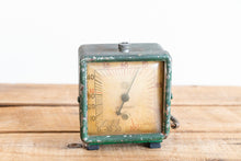 Load image into Gallery viewer, Green Temperature Gauge Vintage US Gauge Co Industrial Square Fahrenheit Thermometer - Eagle&#39;s Eye Finds
