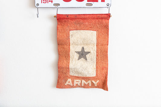 Blue Star Felt Army Banner Vintage Red White Blue Decor - Eagle's Eye Finds