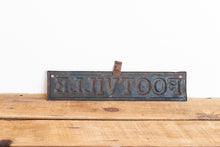 Load image into Gallery viewer, Footville License Plate Topper Vintage Embossed Automotive Collectible - Eagle&#39;s Eye Finds
