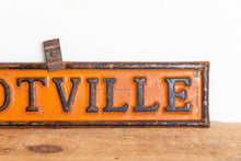 Load image into Gallery viewer, Footville License Plate Topper Vintage Embossed Automotive Collectible - Eagle&#39;s Eye Finds
