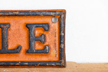 Load image into Gallery viewer, Footville License Plate Topper Vintage Embossed Automotive Collectible - Eagle&#39;s Eye Finds
