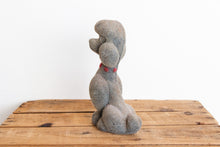 Load image into Gallery viewer, Fuzzy Cement Poodle Vintage Dog Statue Figure Doorstop - Eagle&#39;s Eye Finds
