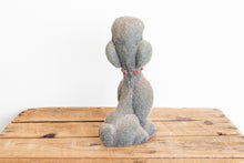 Load image into Gallery viewer, Fuzzy Cement Poodle Vintage Dog Statue Figure Doorstop - Eagle&#39;s Eye Finds
