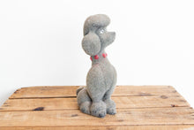 Load image into Gallery viewer, Fuzzy Cement Poodle Vintage Dog Statue Figure Doorstop - Eagle&#39;s Eye Finds

