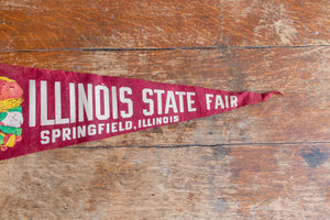 Illinois State Fair Pennant Vintage Red Wall Hanging Decor - Eagle's Eye Finds
