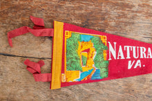 Load image into Gallery viewer, Natural Bridge Virginia Felt Pennant Vintage Red Wall Decor - Eagle&#39;s Eye Finds
