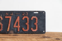 Load image into Gallery viewer, New Jersey 1923 License Plate Vintage Wall Hanging Decor - Eagle&#39;s Eye Finds
