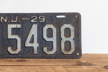 Load image into Gallery viewer, New Jersey 1929 License Plate Vintage Wall Hanging Decor - Eagle&#39;s Eye Finds

