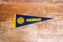 Load image into Gallery viewer, University of Michigan Felt Pennant Vintage Dorm Room Decor - Eagle&#39;s Eye Finds
