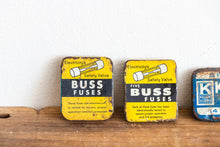 Load image into Gallery viewer, Buss Fuse Boxes and Fuses Vintage Small graphics Bundle Set - Eagle&#39;s Eye Finds
