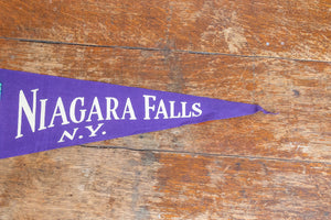 Niagara Falls New York Felt Pennant Vintage Purple Travel Wall Decor - Eagle's Eye Finds