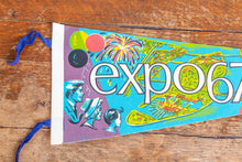 Load image into Gallery viewer, Expo 67 Montreal Felt Pennant Vintage Retro Wall Decor - Eagle&#39;s Eye Finds
