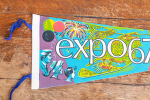 Expo 67 Montreal Felt Pennant Vintage Retro Wall Decor - Eagle's Eye Finds