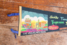 Load image into Gallery viewer, Las Vegas Nevada Felt Pennant Vintage Black Wall Hanging Decor - Eagle&#39;s Eye Finds
