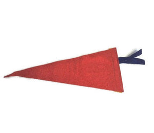 Atlantic City New Jersey Red Felt Pennant Vintage Nautical Wall Decor - Eagle's Eye Finds