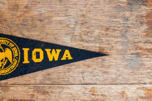 Load image into Gallery viewer, University of Iowa Felt Pennant Vintage Mini College Wall Decor - Eagle&#39;s Eye Finds
