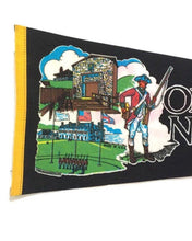 Load image into Gallery viewer, Old Fort Niagara New York Vintage Black Felt Black Pennant Vintage Historic Souvenir Wall Decor - Eagle&#39;s Eye Finds
