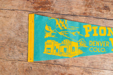 Load image into Gallery viewer, Pioneer Village Denver Felt Pennant Vintage Colorado Wall Decor - Eagle&#39;s Eye Finds
