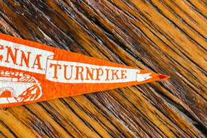 Penna Turnpike Felt Pennant Vintage Pennsylvania Wall Decor - Eagle's Eye Finds