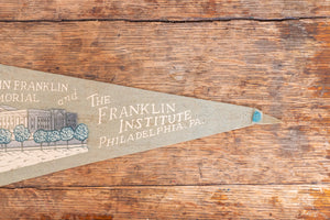 Ben Franklin Memorial and Institute Felt Pennant Vintage Wall Hanging Decor - Eagle's Eye Finds
