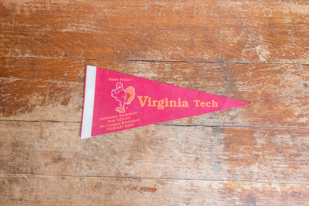 Virginia Tech University Felt Pennant Vintage College Wall Decor - Eagle's Eye Finds
