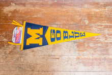 Load image into Gallery viewer, University of Michigan Felt Pennant Vintage New Old Stock Decor - Eagle&#39;s Eye Finds
