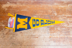 University of Michigan Felt Pennant Vintage New Old Stock Decor - Eagle's Eye Finds