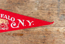 Load image into Gallery viewer, Buffalo New York Felt Pennant Vintage Red Wall Decor - Eagle&#39;s Eye Finds
