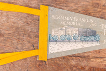 Load image into Gallery viewer, Ben Franklin Memorial and Institute Felt Pennant Vintage Wall Hanging Decor - Eagle&#39;s Eye Finds
